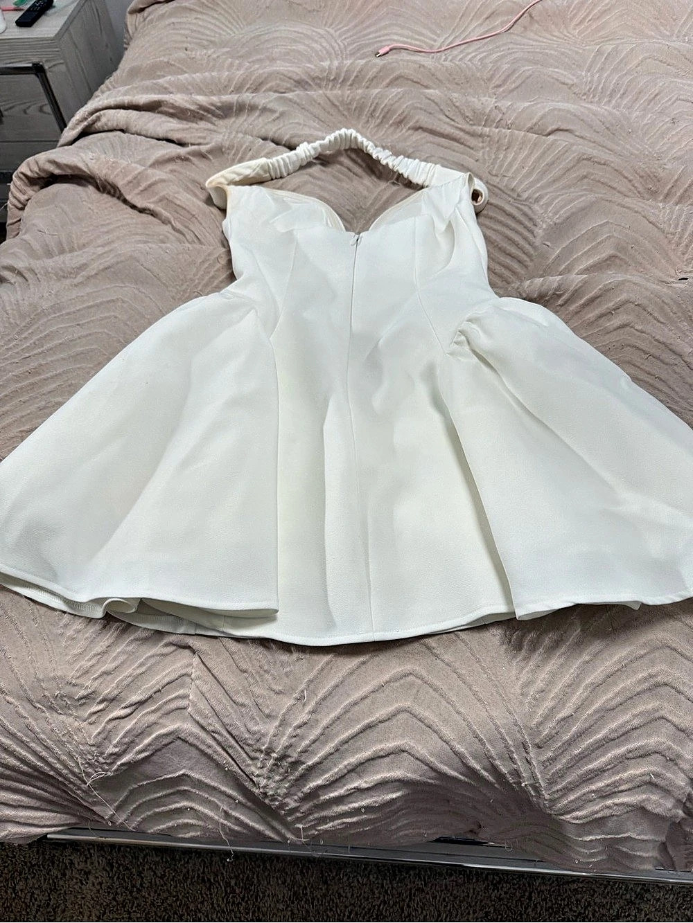 BABYBOO Marla Mini Dress Mini Off-Shoulder Dress in White